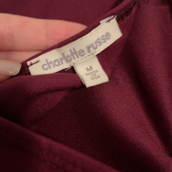 Charlotte Russe Burgundy pencil dress - Picture 3 of 3